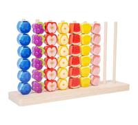 Genérico Wooden Stacking Blocks, Shape Matching Sensory Bricks, Fruit Sorting Game Educational Toy, Durable Learning Set for Kids Girls Kindergarten Classroom Travel Family Party Birthday