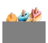 Genérico Wooden Stacking Toys, Shape Sorting Educational Toy Set, 7.09x4.72 Inches Preschool Learning Activities for Toddler, Sensory Fine Motor Game for Home, Travel, Daycare and Holiday Play