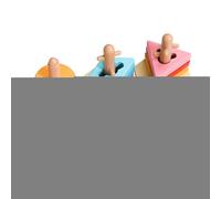 Genérico Wooden Stacking Toys, Shape Sorting Toys, Preschool Learning Activities, Educational Sensory Game Set, Ideal for Home, Holiday, Travel, Car Trip, Daycare, 1.57x4.92x7.08 Inches