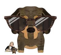 Genérico Wooden Sunglasses Stand - Puppy Dog Design, Eyeglass Holder Rack, Fun Display Accessory, Solid Wood Build | Sunglasses Eyeglass Organization Tabletop Desk Home Office Gift Decor