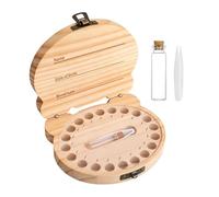 Genérico Wooden Tooth Keepsake Box - Cute Storage Case Milk Teeth Organizer, Natural Timber Preservation, Unique Childhood Memory Tracker, Decorative House Bedroom Decor, Growth Gift | f