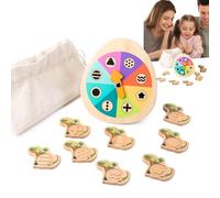 Genérico Wooden Toys Dinosaur Turtonable - Actividades de Motor Fin Preescolar | Juguete de Aprendizaje para Niños | Juguete Educativo sensorial para Niñas Niños, Juguete de Actividad pre