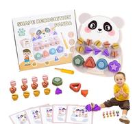 Genérico Wooden Toys - Wood Screw Turning Shape Sorter | Shape Sorting Toy, Sensory Development Learning Game, Fine Motor Skill Educational Toy | For Kids Boys Preschool Travel Play