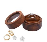 Generico Wooden Wedding - Round Bearer Case | Elegant Holder, Retro Jewelry Storage For Wedding Ceremony This Wooden Boasts Expert Craftsmanship That Promises Unparalleled