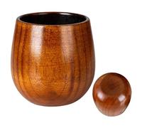 Generico Wooden Whiskey Glass, Old Fashioned Tumbler, 250 ml Handcrafted Drinking Glass for Whiskey, Sturdy Rustic Design, Home Bar, Men Dad Boyfriend Beverage Use for Wine, Cocktails