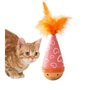 Generico Wooden Wobble Cat Toy, Interactive Wobble Teaser Toy, Cat Enrichment Exercise Hunting Ţoy, for Indoor Outdoor Play Training Scratching Boredom Relief Use