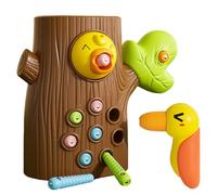 Genérico Woodpecker Toy - Fine Motor Skills Sensory Learning Game, Interactive Feeding Activity, Educational Wooden Toy | Engaging Skill Development For Kids Preschool Home Classroom Play Learning