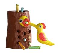 Genérico Woodpecker Toy Magnetic Learning Game - Tree Trunk Motor Skills Toy | Magnetic Worm Catching Game For 2-6 Years, Educational Toŷ For Fine Motor Development Road Trip