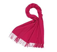 Generico &Wool Bufanda de lana ligera para mujer Envolvente en chal de Pashmina al tacto suave Bandana para De Algodón, Rosa cálida., Talla única