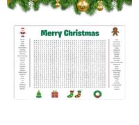 Genérico Word Puzzle Poster, Party Interactive Family Game, 31x19-Inch Large Poster Size Christmas Word Search, Fun Holiday Activity for Farmhouse Office School Apartment Hotel, Dining Room