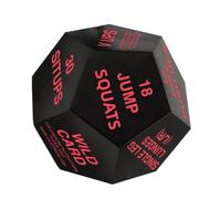 Genérico Workout Exercise Dice - Activity Game for Fitness Group Training | Soft Foam with Printed Moves Reps, Interactive Exercise Tool for Home Gym, Schools, and Team Workouts 3.94x3.94x4.72 in