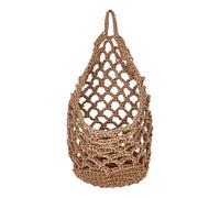 Genérico Woven Basket - Cotton Rope, 11.81x7.87in Bohemian Style Storage Net | Macrame Plant Hanger, Decorative Indoor Outdoor Organizer for Garden, Yard, Porch, Dorm, Farmhouse, Apartment