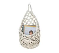Genérico Woven Basket, Hanging Net Organizer, Breathable Indoor Holder with Secure Suspension Design, Fiber Rope Decor, Minimal Style Display with Clean Finish, Room Accent for Porch