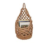 Genérico Woven Basket Organizer - Breathable Storage Net, Macrame Plant Holder | Decorative Hanging Basket with Design Ideal for Living Room Dorm Farmhouse Indoor Outdoor Garden Yard Porch Bathroom
