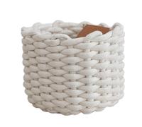 Genérico Woven Storage Basket - Small Tabletop Remote Control Organizer Basket Decorative Desk Management Bin For Bedroom Living Room Study Room Bookshelf Bedside School Vanity
