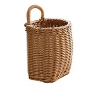 Genérico Woven Wall Basket, Rattan Hanging Organizer, Handmade Wicker Storage, Breathable Design for Fruits, Vegetables, Rustic Farmhouse Style, Home and Garden Use, M, L
