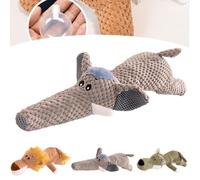 Genérico wowpetsmart Invincible chewanimals, Wowpetsmart Dog Chew Toys, Wowpetsmart for Heavy Chewers, Interactive Fun and Squeaky Stuffed Plushy Dog Toy (Elephant)