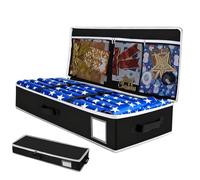 Generico Wrapping Paper Organizer - 35.43 Inch Underbed Storage Bag | 600D Oxford Cloth Case - large holiday wrapping paper holder with zipper ideal for closet garage decoration storage