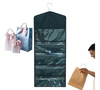 Genérico Wrapping Paper Storage - Hangable Tissue Paper Holder, Large Size Double Sided Organizer with Spacious Pockets for Easy Access, Durable Oxford Fabric Material with Reinforced Stitching