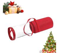 Genérico Wrapping Paper Storage, Transparent Holiday Decoration Box For Strap, Christmas Wrapping Paper Roll Container with Handle, Ribbon Tape Card Accessories Utility Room Cabinet