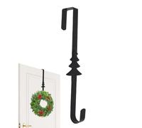 Genérico Wreath Hanger, Christmas Hook, 14.96x3.15x0.98 Inches Lightweight Heavy Duty Metal Holder, Door Decoration Hook for Indoor Outdoor Use, Holiday Parties, Halloween, Black