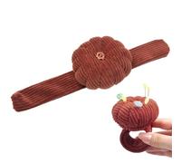 Generico Wrist Pin Cushion - 22 cm | Pin Cushion with Wristband Pumpkin Shaped Pincushions Holder Wearable Cute Needle Pincushions with Adjustable Elastic Strap for Sewing Quilting Necessities