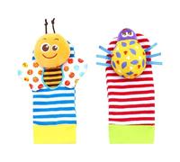 Genérico Wrist Rattles Cotton - Plush Stuffed Rattle Wrist Pals Toy Set