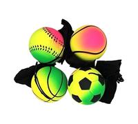 Genérico Wrist Rebound Trainer, Elastic Strength Ball, Retractable Band, Portable Arm Workout, Fun Hand Exercise Tool for Gym Fitness Outdoor Training Backyard Sports, 6.3x6.3cm
