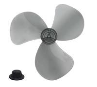 Genérico Wrohto 16 Inch Standing Fan Blade Replacement, 175g PP Indoor Fan Leaf with Nut Cover, Compatible Wind Blower Part for Living Room Classroom Garage Workshop Patio Bedroom Use