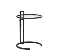 Genérico XITIAhome - Mesa Auxiliar de Altura Regulable Estilo Eileen Gray, Mesita Café, Negro-Cristal