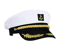 Genérico Yacht Rock Party Attire Mujer - Gorro Marinero Ajustable, Traje Náutico, PVC+Poliéster | Perfecto para marinas, cosplay y paseos en bote.