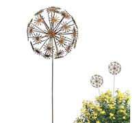 Genérico Yard Stakes, Yard Decorations Outdoor Stakes, Rusty Iron Decorative DIY Adjustable Petals - For Patio Porch Lawn Pathway Walkway Landscape Ground Park Plant Pot Planter