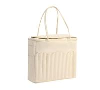 Genérico Yarn Bag - Canvas Organizer For Knitting Storage | Crochet Carry Tote For Accessories Tools Hooks Needles Thread | Fabric Craft Holder with Wide Opening, Portable Sewing Supply Case