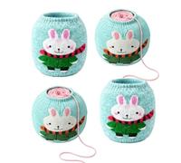 Genérico Yarn Ball Holder - 4 Piece Knitting Center Pull Stretch Cover | Yarn Ball Holder - Set Of 4 Elastic Stretch Covers Designed To Keep Center-pull Yarn Balls Neat, Tangle-free, And Contained W