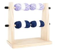 Generico Yarn Holder Organizer, Wooden Double Layer Stand, Anti-Slip Crochet Thread Dispenser, Craft Supply Storage for Sewing, Embroidery, Table, Room, Home, Outdoor, Christmas