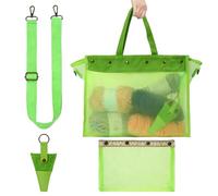 Genérico Yarn Storage Bag - Large Capacity Transparent Clear Yarn Mesh Pouch, Knitting Crochet Bag | Portable Craft Organizer For Home Indoor Outdoor Traveling School Girlfriend Wife Friend Sister