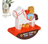 Genérico Year of The Horse 2026 Decor - Celebration Ornament for Lunar Event | Resin Craft with Symbolic Carving, Fortune Theme Display Piece, Cultural Accent for Home Office Shelf 3.15x3.15x1.38 in