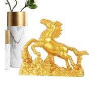 Genérico Year of The Horse Estatua Ornament - 2026 Figurine, Resin Horse Sculpture | Traditional Decoration for Collectors Family Friends Dining Table Bookshelf, Apartment Office