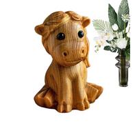 Genérico Year of The Horse - Figura coleccionable de 1,73 pulgadas | Wooden Horse Ornament - Cute Auspicious Chinese New Year 2026 Decoración para la habitación de la oficina de la granja