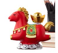 Genérico Year of The Horse Figurine | 200g Resin Spring Festival Holiday Souvenir - Lunar New Year 2026 Horse Figurine | for Home Office Bedroom Living Room Desk Entryway