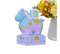 Genérico Year of The Horse Figurine - Resin Sculpture | Good Luck Horse Figurine with Jade Seal Design, Perfect for Lunar New Year Celebration, Home, Desk, Car Dashboard, or Festive Display and Decor