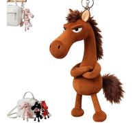 Genérico Year of the Horse Lucky Mascot - New Year Good Luck 2026, Soft Horse Plush Pendant for Backpack Purse and Bag, Key (1PCS-B)