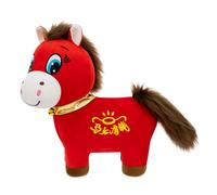 Genérico Year of The Horse Plush | 7.87In New Year Mascot Decor Soft Stuffed Animal | Plush Fabric Holiday Table Ornament Shelf Display Home Entryway Living Room Spring Festival Gift