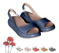 Genérico Yifare Sandals for Women, Yifare Comfy Flat Sandals, women's Ultra-Comforty Flat sandals (Blue,42)