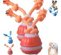 Genérico Yobensun Dog Toy, Automatic Motion Activated Rolling Smart Jumping Ball, Rechargeable Automatic, 3 Speed Modes, with Sound Effects and Obstacle Avoidance for Small Medium Dog (Orange * 2Pcs)
