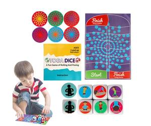 Genérico Yoga Accessories Dice, Family Fitness Dice, Beginner Ejercise Dices, Kids Workout Dice 4,41 x 3,82 x 1,06 pulgadas for Kids, Family, Friends, Home, Beginner, Acción de Gracias, Navidad, Año