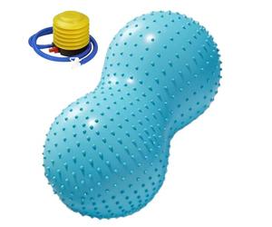 Generico Yoga Ball - PVC Groundnut Shape 90 cm, Workout Ball, Stability Balance | Air Pump Included, Sensory Massage Balls, Pilates Balls For Home Workout, Office, Pregnancy, Kids, Women Fitness