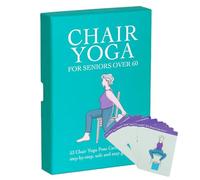 Genérico Yoga Cards, Exercise Deck, 5x3 Inches, Easy to Follow Compact Size Illustrated Stretching Low Mobility Workout, Routine Chart for Elderly, Women, Men, Home and Wellness
