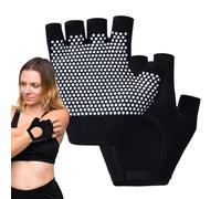 Genérico Yoga Gloves Anti Slip, Hands Protection Gear, 6.3-8.27in Strength Training Mittens, Ergonomic Comfortable Fit, Breathable Lightweight Material for Women, Sports, Mother Use