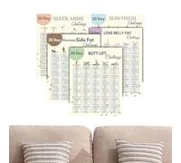 Genérico Yoga Guide Poster | Helpful Design | 5pieces | Home Gym Fitness Chart | Meditation Sequence Visual | Personal Training Routine | For Seniors Living Room